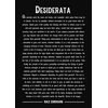 Generic Max Ehrmann Desiderata poem art print (Black). Size A4