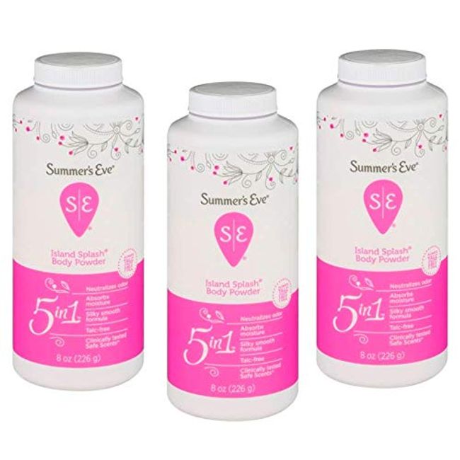 Summer's Eve Island Splash Body Powder, 8 Oz, Pack of 3