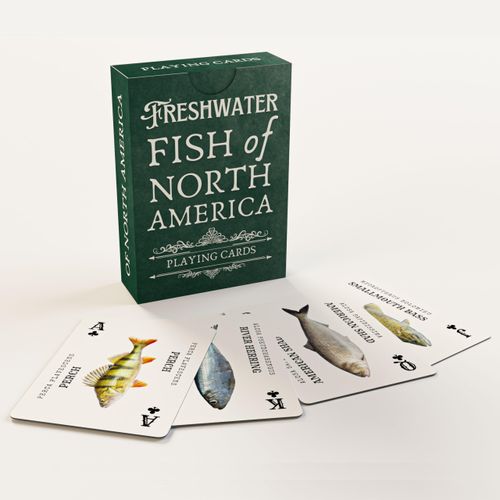 Freshwater Fish Plastic Playing Cards: Waterproof, Learn 52 Species While You Play; the Ultimate Fishing Gear Addition, Fits in Any Fishing Tackle Box, Unique Deck of Fish Themed Playing Cards