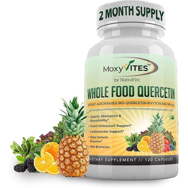 Quercetin with Bromelain 500Mg Supplement - Bioactive Phytosome Complex, Pure...