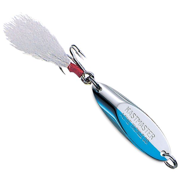 Acme Kastmaster Lure with Buck Tail Teaser, Chrome/Blue, 3/8-Ounce
