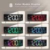 JALL 16" Large Digital Wall Clock with Remote Control, Dual Alarm with Big LED S