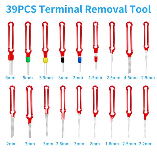 Onfunlee Terminal Removal Tool Kit 39 Pcs, Upgraded Broken Key Extractor Kit, Wire Connector Electrical Pin Removal, Terminal Release Depinning Tools for Removing Broken Keys, Car Household Devices