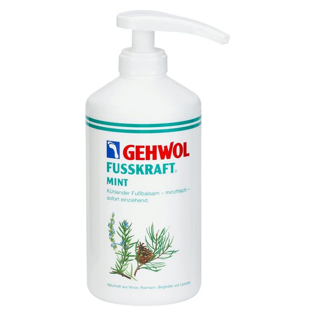 GEHWOL Fusskraft Mint, K?hlender Fu?balsam erfrischende Fu?creme, 500 ml mit Spender