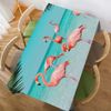 Walmsco Tablecloth Blue Beach Flamingo Decor For Dining Room Kitchen Rectangular Table Cover 132 * 178cm