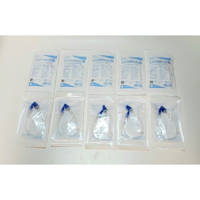 Dynarex #7062IV Extension Sets 8'' Inch   TBBG 10 pack Exp: 05-05-2027