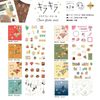 World Craft KFS-015 Glitter Clear Flake Seal, Gold Foil, 12 Patterns x 3 Sheets
