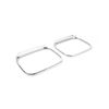 ABS Silver Chrome Rearview Mirror Rain Eyebrow Frame For Hummer H2 2003-2007