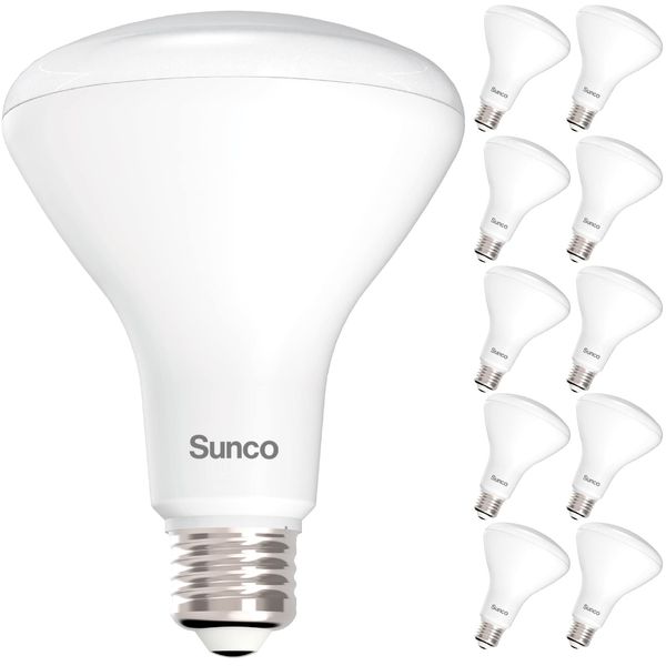 Sunco 10 Pack BR30 LED Bulbs, Indoor Flood Lights CRI93 11W Equivalent 65W 3000K Warm White 850 Lumens,E26 Base,25000 Lifetime Hours Home Dimmable Recessed Can Light Bulbs - UL