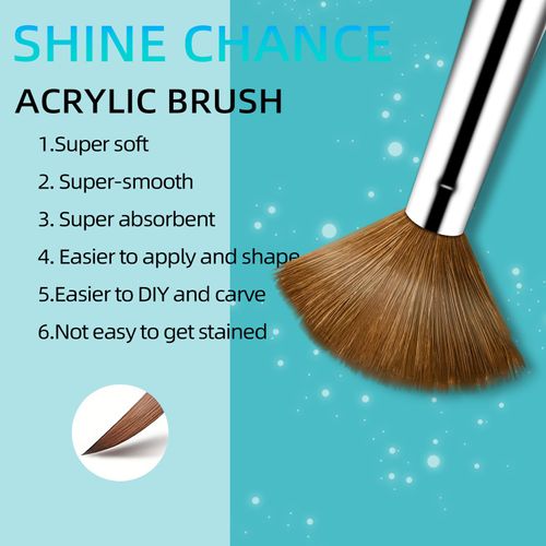 Magic Armor Kolinsky Acrylic Nail Brush Set 4pcs