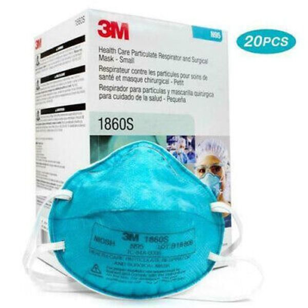 3M 1860S  Health Care Particulate Respirator and Surgical Mask, N95, 20 Per reg