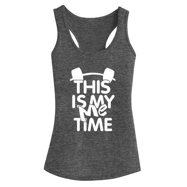 FANNOO Workout Tank Tops for Women-Womens Funny Saying Fitness Gym Lift Graphic Racerback Sleeveless Shirts Grey