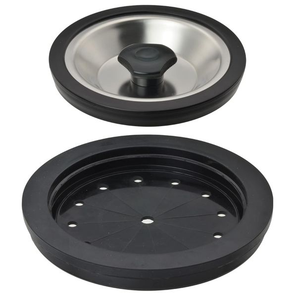 GAONA GA-PB071 Kore Ean Sink Drain Plug Lid Set, Black