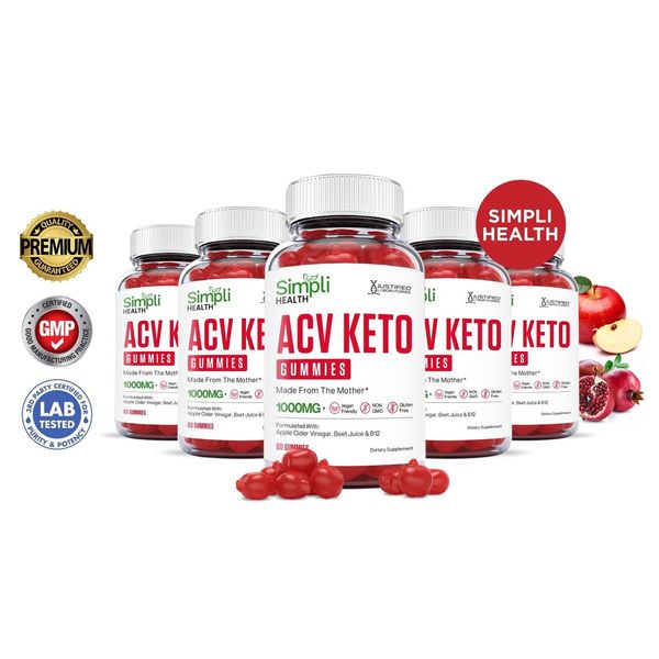 Simpli Health ACV Keto Gummies 1000MG Apple Cider Vinegar 300 Gummy