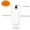 6 Pack Large 32oz Plastic Bottles with Pump for Shampoo Conditioner Body Wash