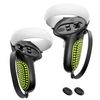 AMZDM Upgraded Controller Grips for Meta Quest 2 VR Oculus Touch Controllers Protector with Joystick Covers 1Pair Black & Green