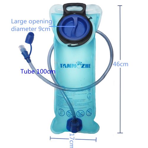 TANNOZHE Hydration Bladder 3 Litre Leak Proof Water Bladder,BPA Free Hydration Pack Replacement,Sports Travel Reservoir Hydration Bag Pack Hiking Outdoor-Blue