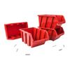 PAFEN Set of 10 x Stacking Boxes NP4 Red Storage Boxes Sorting Boxes