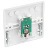 British General BG Electrical 860 Single Co-Axial Socket, White Moulded, Round Edge