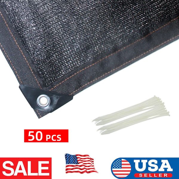 6' x 50' Black Fence Windscreen Privacy Screen Shade Cover Fabric Mesh Garden