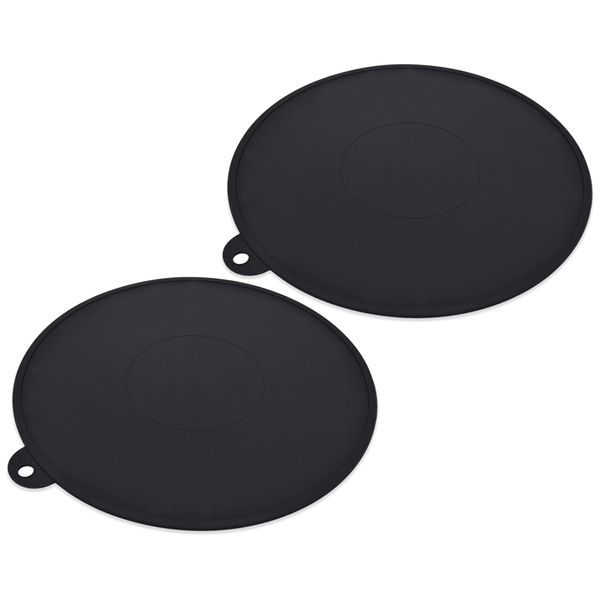 Otake Sangyo IH Mat, Black, Set of 2, Approx. 7.9 x 7.9 inches (20 x 20 cm), Thick, Heat Resistant, Washable, Silicone Cover, IH Mat, Sheet, For Kitchen, Stove, Cooking Heater, Made in Japan