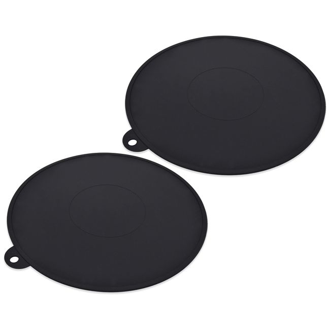 Otake Sangyo IH Mat, Black, Set of 2, Approx. 7.9 x 7.9 inches (20 x 20 cm), Thick, Heat Resistant, Washable, Silicone Cover, IH Mat, Sheet, For Kitchen, Stove, Cooking Heater, Made in Japan