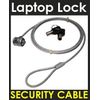 Laptop Security Cable with Barrel Lock & Key for Kensington Slot
