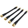 Satix Coaxial Patch Cable with F-Connector 15 cm Pack of 4 Black