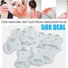 50x Electrode Pads Snap On Replacement For Tens Unit Therapy Massagersh
