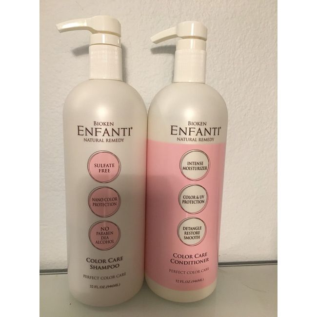 Bioken Enfanti Color Care Shampoo & Conditioner 32 oz 2 Bottles #114