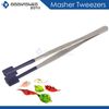 Flat Masher Tweezers PVC Dip with Square Tips for Lampworking Bead Making