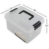 Nicesh 4.5 L Plastic Storage Box, Clear Latch Box, 4-Pack