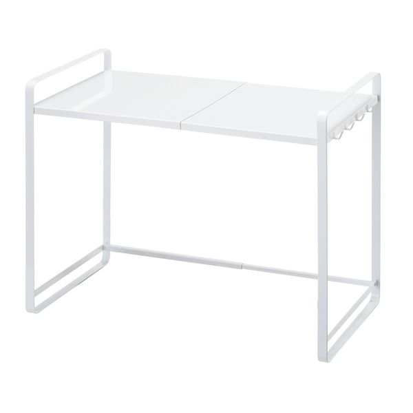 Range Rack, Extendable Range Rack, Tower, White, Yamazaki Industry, Compact, Kitchen Rack, Storage Rack, Telescopic Rack