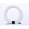 Elfcam - 3m Fibre Optic Cable SC/APC to LC/UPC Single Mode Simplex, LSZH Optical Cable White,3 Meter