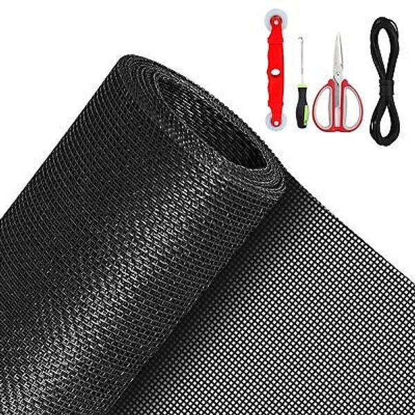 Pet Proof Window Screen Replacement Kit48''x 118'' Heavy Duty High Hardness Viny