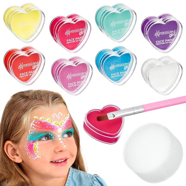 Expressions Girl 10pc Body Painting & Face Kit - Kids Multicolor