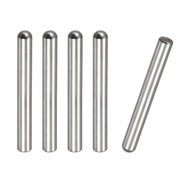 sourcing map 8x70mm Dowel Pins, 5pcs 304 Stainless Steel Round Head Flat Chamfered End Dowel Pin Bunk Bed Pins Shelf Pegs Support Shelves Fasten Elements