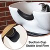 Noverlife Soft Silicone Shampoo Bowl Neck Rest, Non-Slip Shampoo Bowl Neck Pillow, Salon Sink Neck Cushion with Suction Cups, Salon Silicone Hair Washing Neck Pillow for Salon Hair Spa Washing Basin