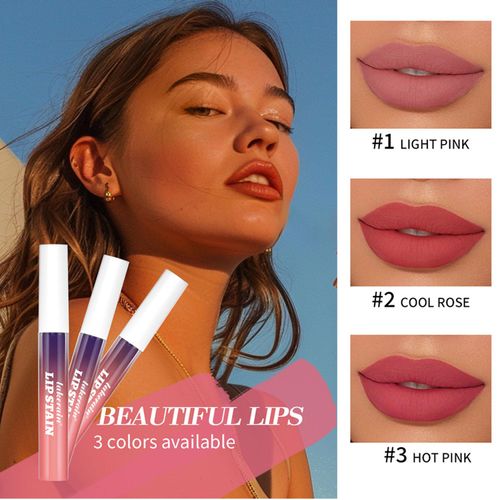 Sitovely 3PCS Peel Off Lip Stain,Lucidalabbra Opaco Peel Off,Rossetto Liquido Antiaderente,Peel Off Lip Gloss,Impermeabile Altamente Pigmentato Peel Off Lip Tint Stain (D, M)