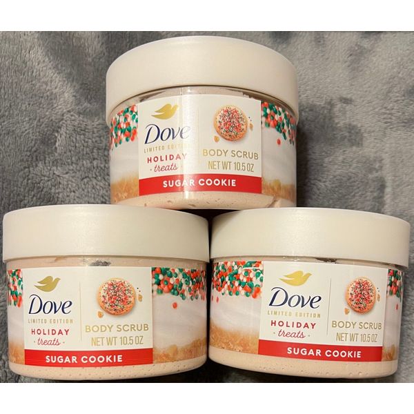 3 Pack Dove Holiday Treats Body Scrub - Sugar Cookie - 10.5 OZ Each