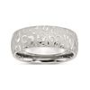 Chisel Stainless Steel Brushed & Polished Textured 8mm Band (Width=8)