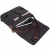 LOSMILE Mens Canvas Messenger Shoulder Bag. (Black)