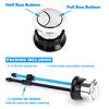 Teaayako Toilet Push Button 38mm Thread Diameter Dual Push Flushing Button Adjustable Toilet Water Tank Button,Black