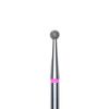 Staleks diamond nail drill bit, "ball", red, head diameter 2,5 mm -FA01R025