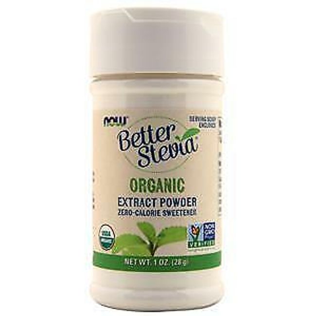 Now Better Stevia Organic Extract Powder  1 oz