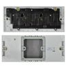 White Triple Switched Socket with Back Box