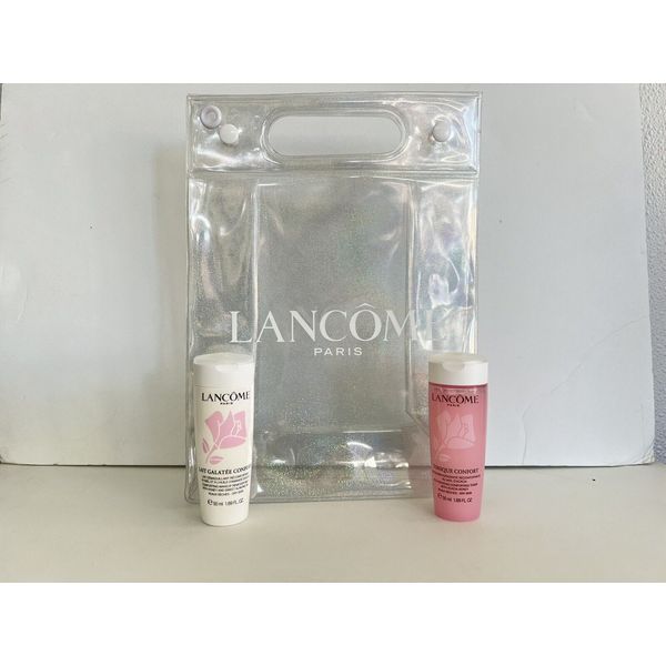 Lancome Lait Galatee Confort & Tonique Confort Travel Size with Bag New