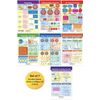 NewPath Learning Fractions Bulletin Board Charts, Set/7 - Laminated, Double-S...
