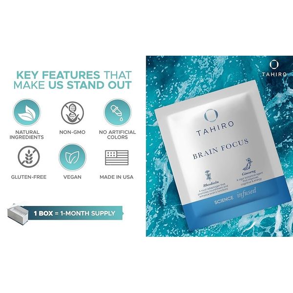 TAHIRO Brain Focus Supplement – Brain Supplements for Memory and Focus