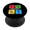 Cricket Player Bat ball and stumps Men PopSockets Swappable PopGrip